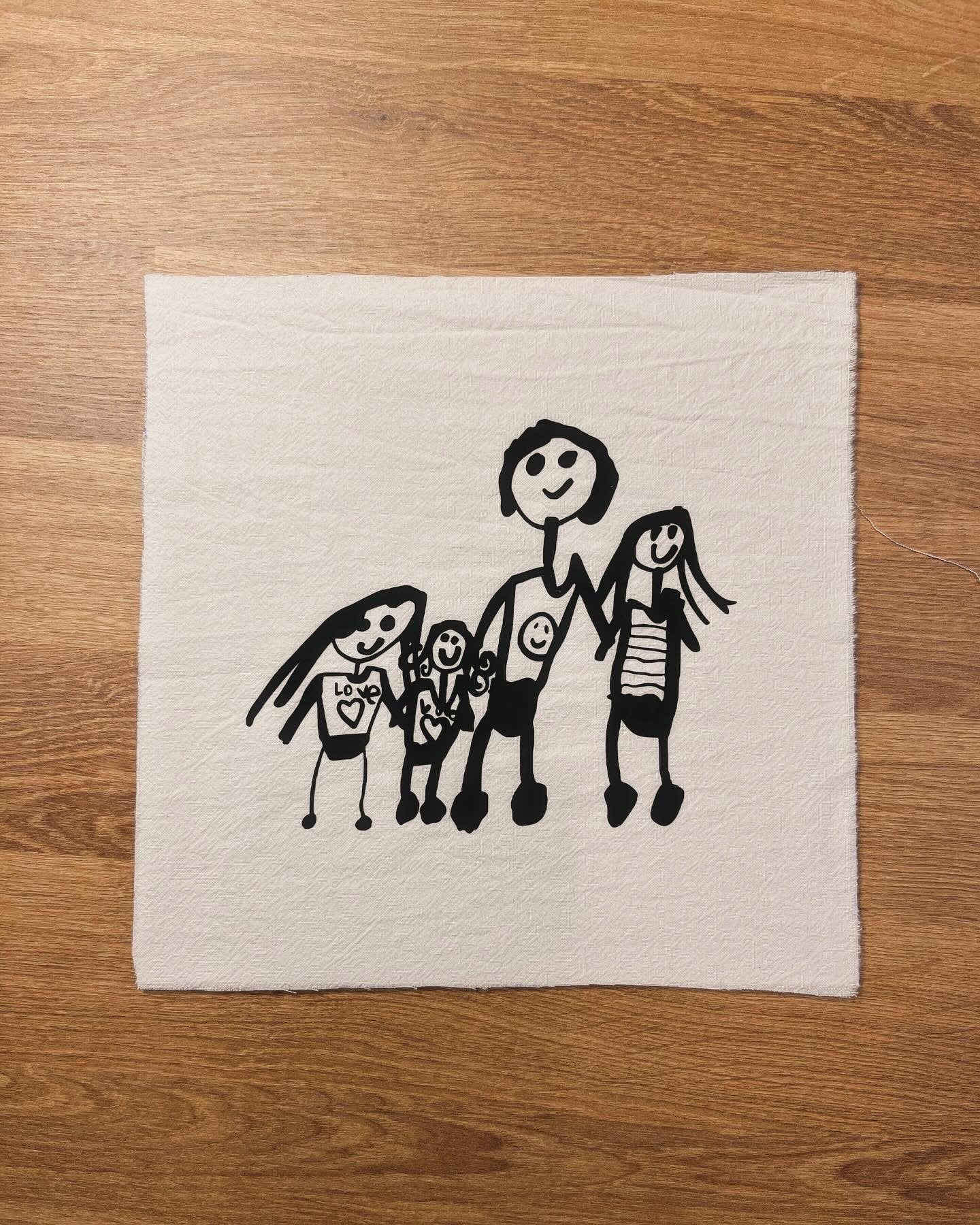 Collectively Pressed custom kids' art family