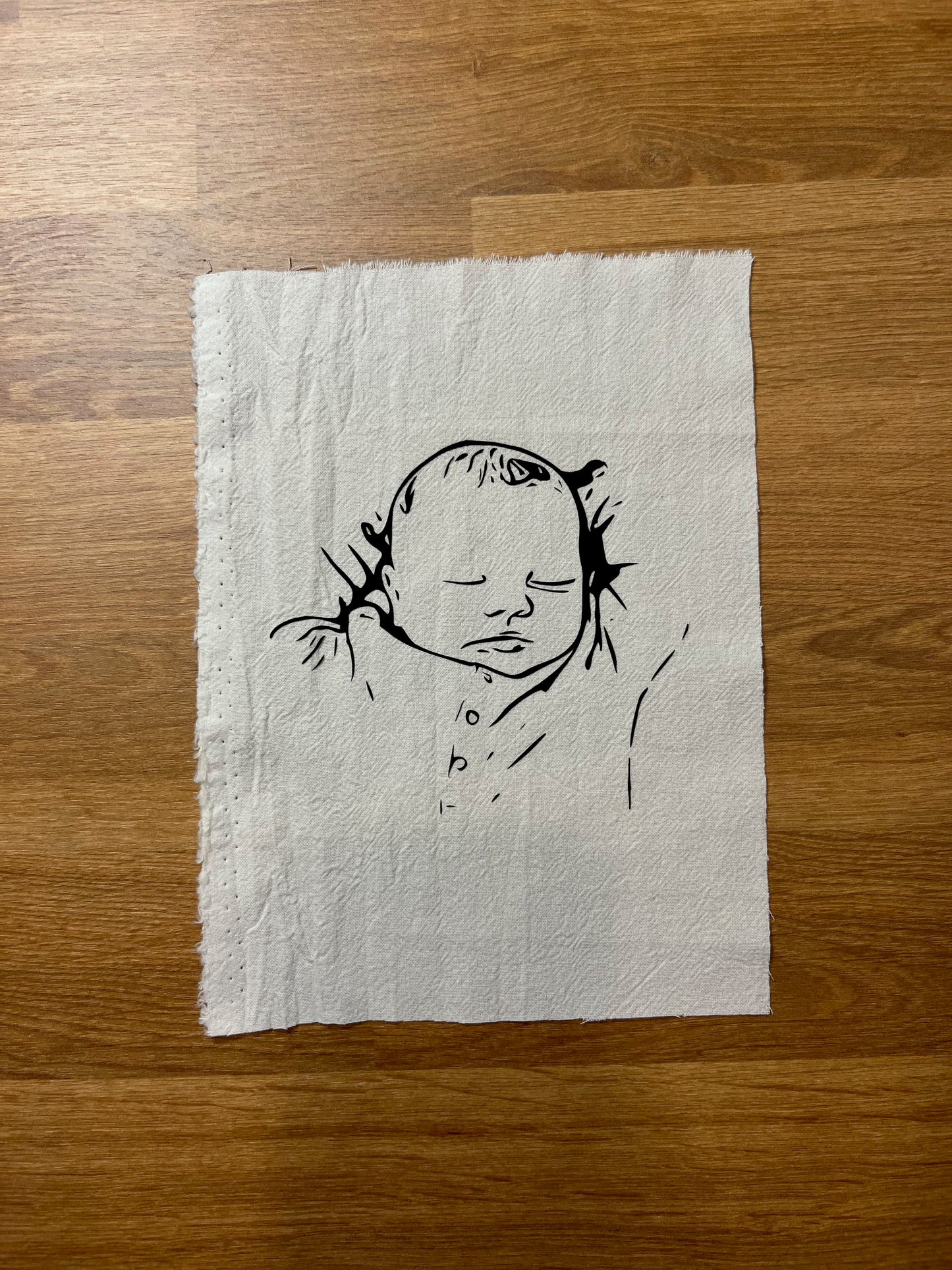 Collectively Pressed custom newborn portrait